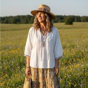 White Bohemian Blouse